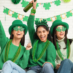 Huskein Shamrock design necklace for lucky charm accents during celebrations.