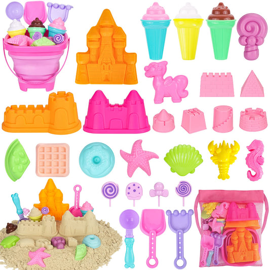 HUUIDY Beach Toys 30pc set for outdoor play and creative sand adventures