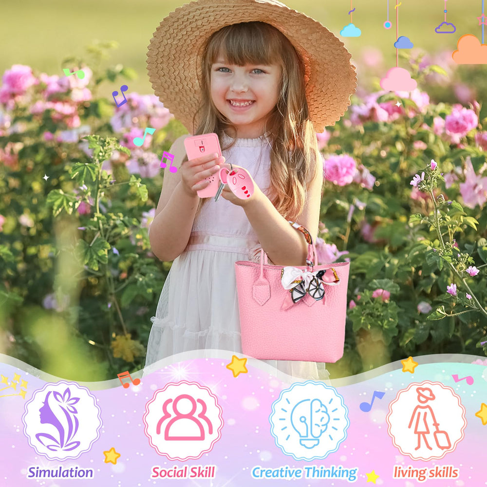 HUUIDY Play Purse sunglasses protect eyes during outdoor pretend adventures.