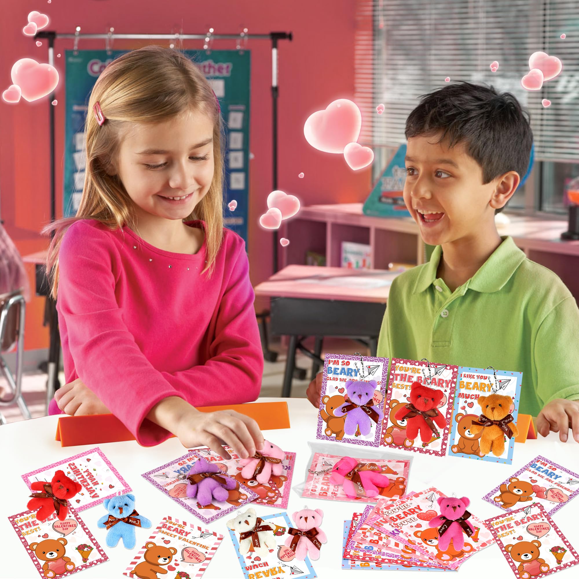 Huyamap bear-themed valentines favors for boys and girls