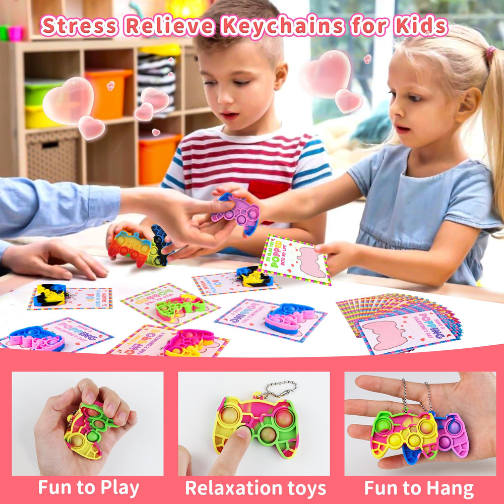 Huyamap classroom party favors with cards and keychains for events.