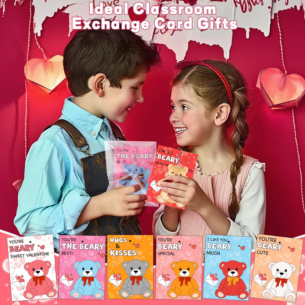 Huyamap colorful bear keychains brighten kids' school days