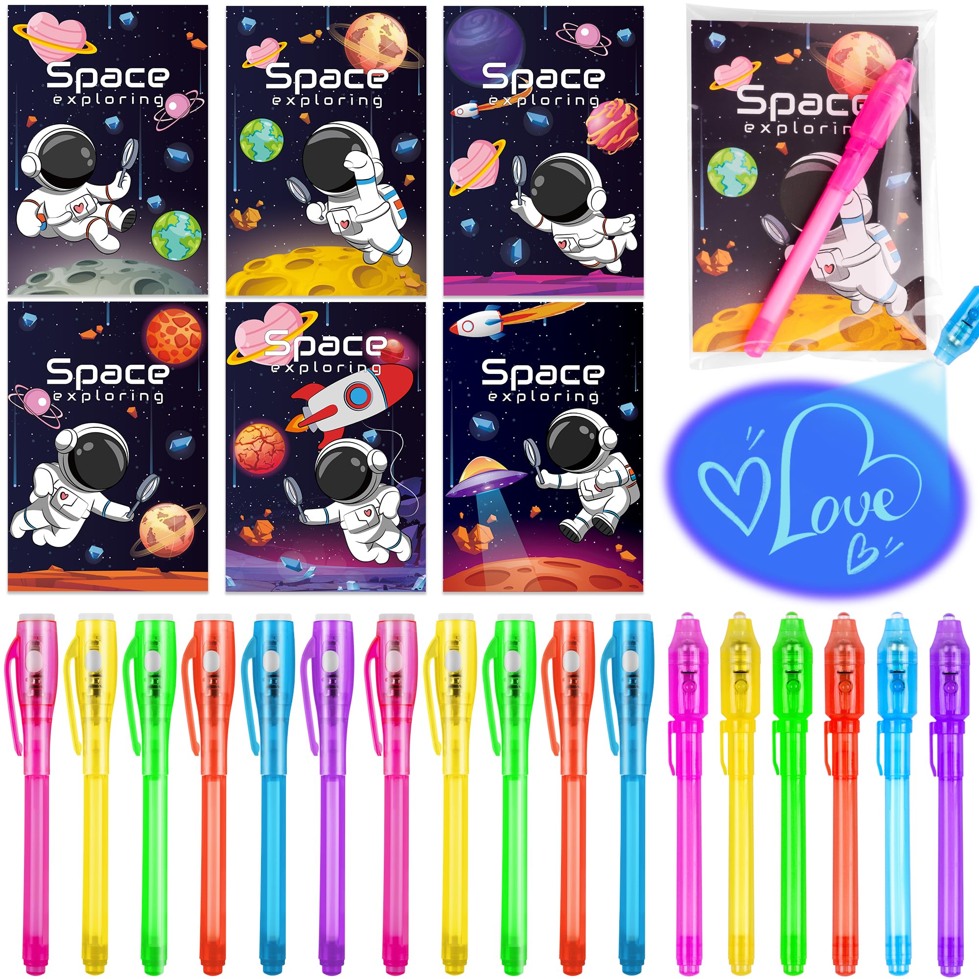 Huyamap invisible ink pen with LED reveals messages during classroom activities.