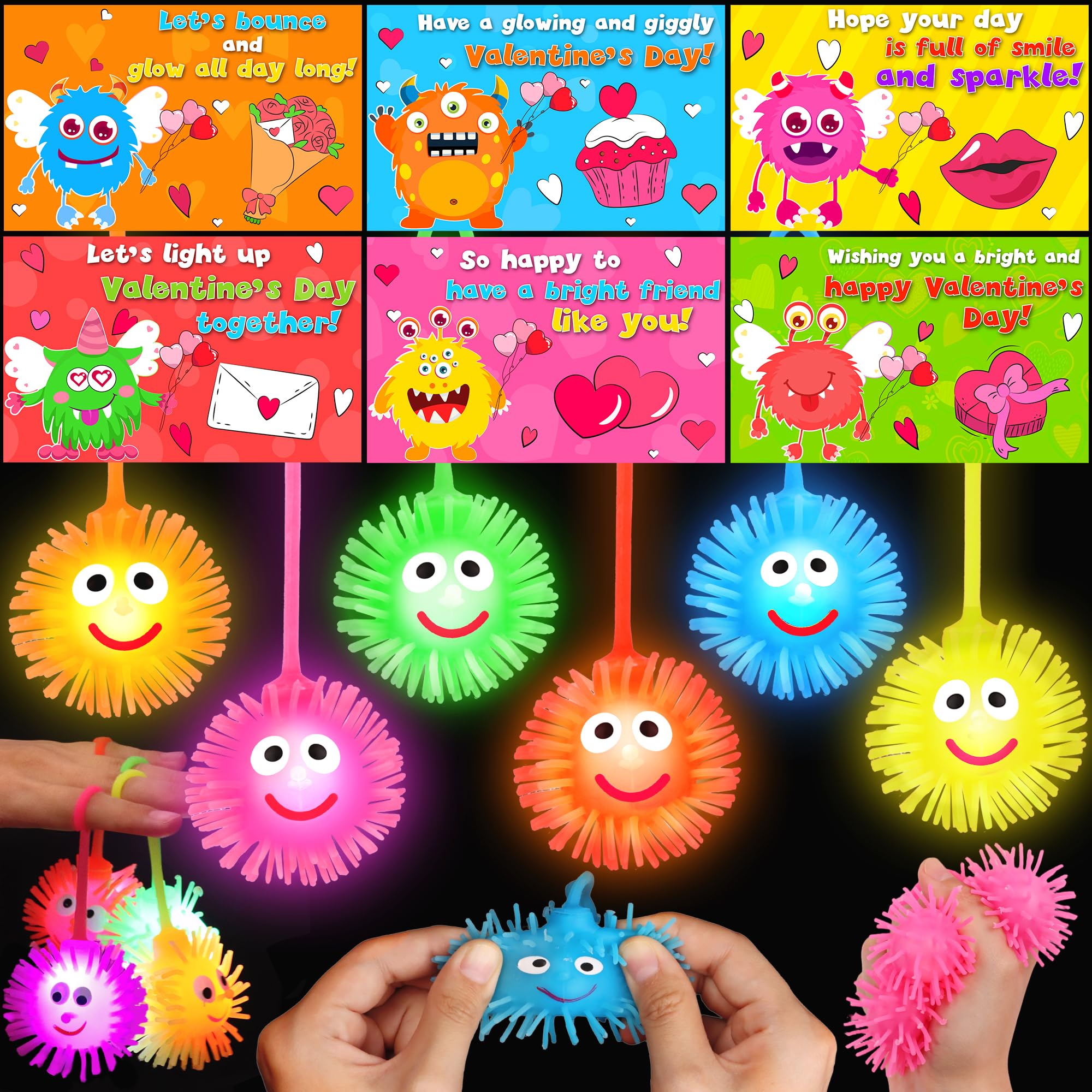 Huyamap LED puffer ball red glow for classroom sensory play