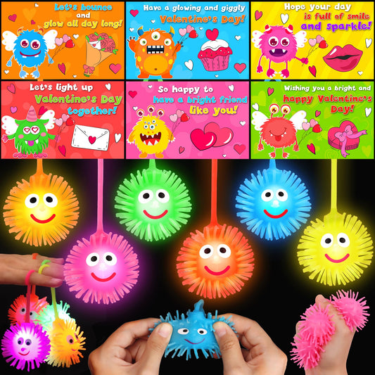 Huyamap LED puffer ball red glow for classroom sensory play
