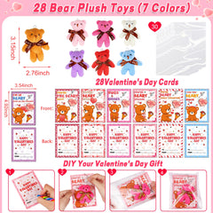 Huyamap soft plush bear keychains in multiple colors for backpacks