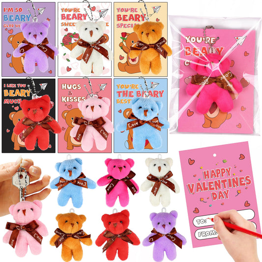 Huyamap valentines bear card set for classroom exchanges, ready-to-use and time-saving