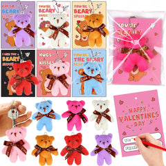 Huyamap valentines bear card set for classroom exchanges, ready-to-use and time-saving
