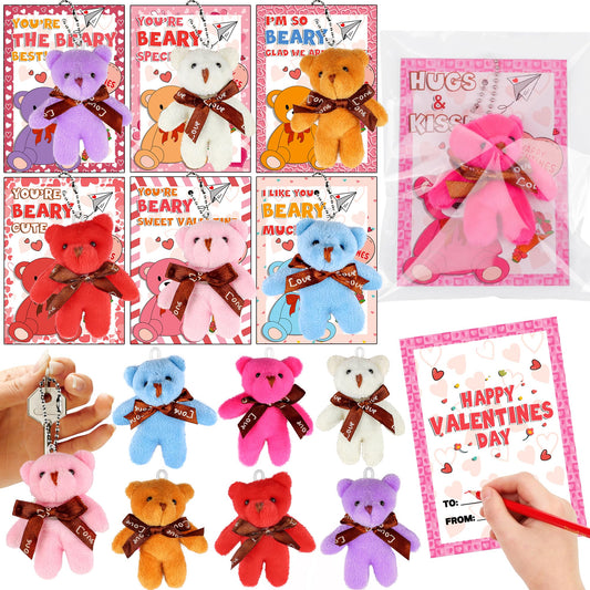 Huyamap Valentine bear keychain close-up, soft texture ideal for backpacks.