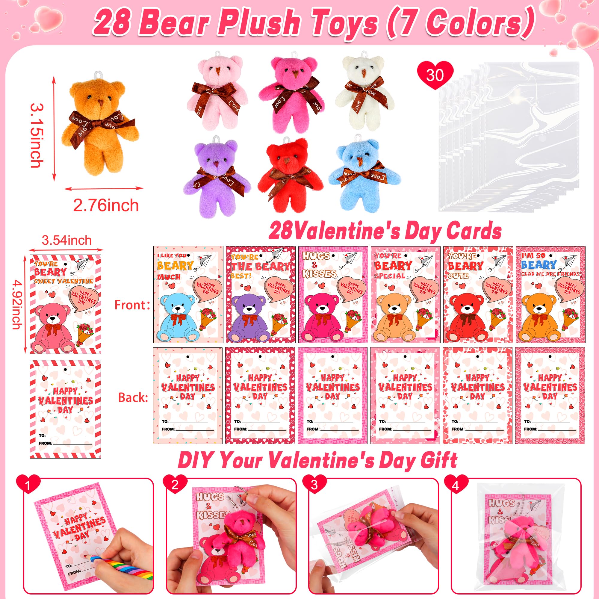 Huyamap valentines cards with seven designs for classroom exchanges.