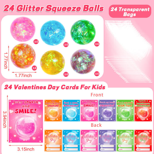 Huyamap valentines cards with humorous sayings paired with stress balls.