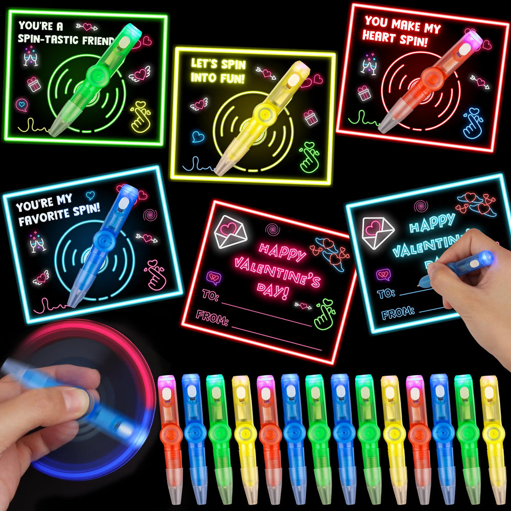 Huyamap Valentines classroom gift pack with fidget pens for kids
