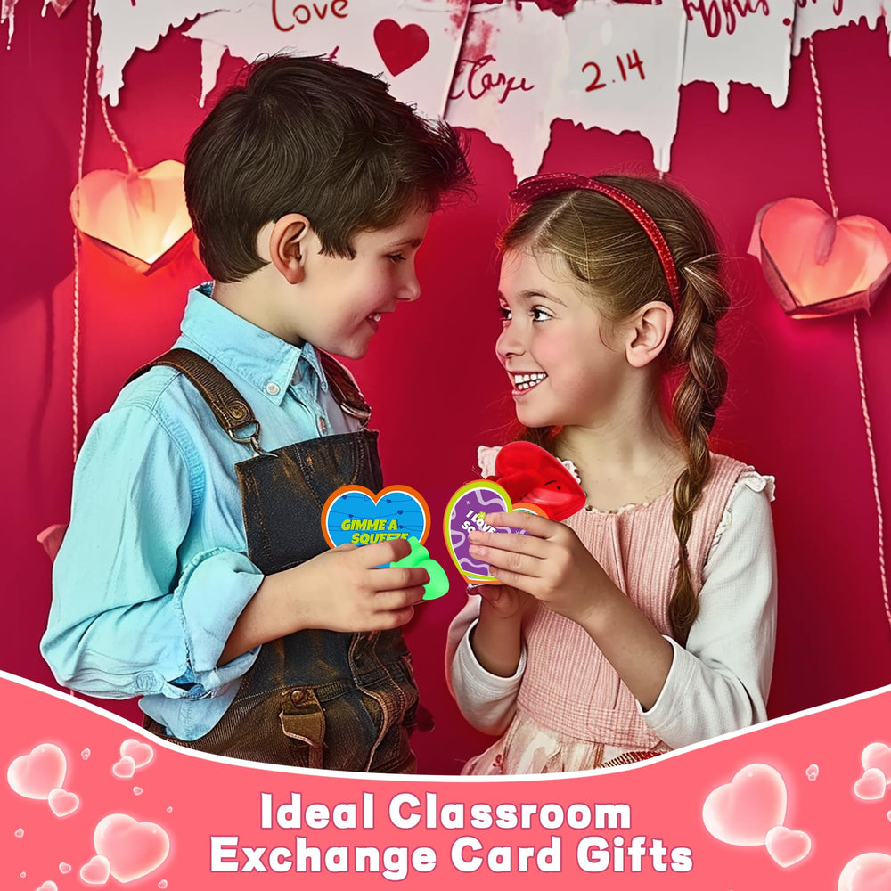 Huyamap kid-friendly cards paired with squishies and heart cases.