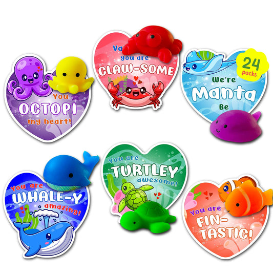 Huzmelo Ocean Sea Animals Squishies pack, ideal classroom gifts and stress-free party favors