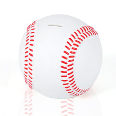 HW Baseball Piggy Bank gift-ready setup, ideal for baseball lovers.