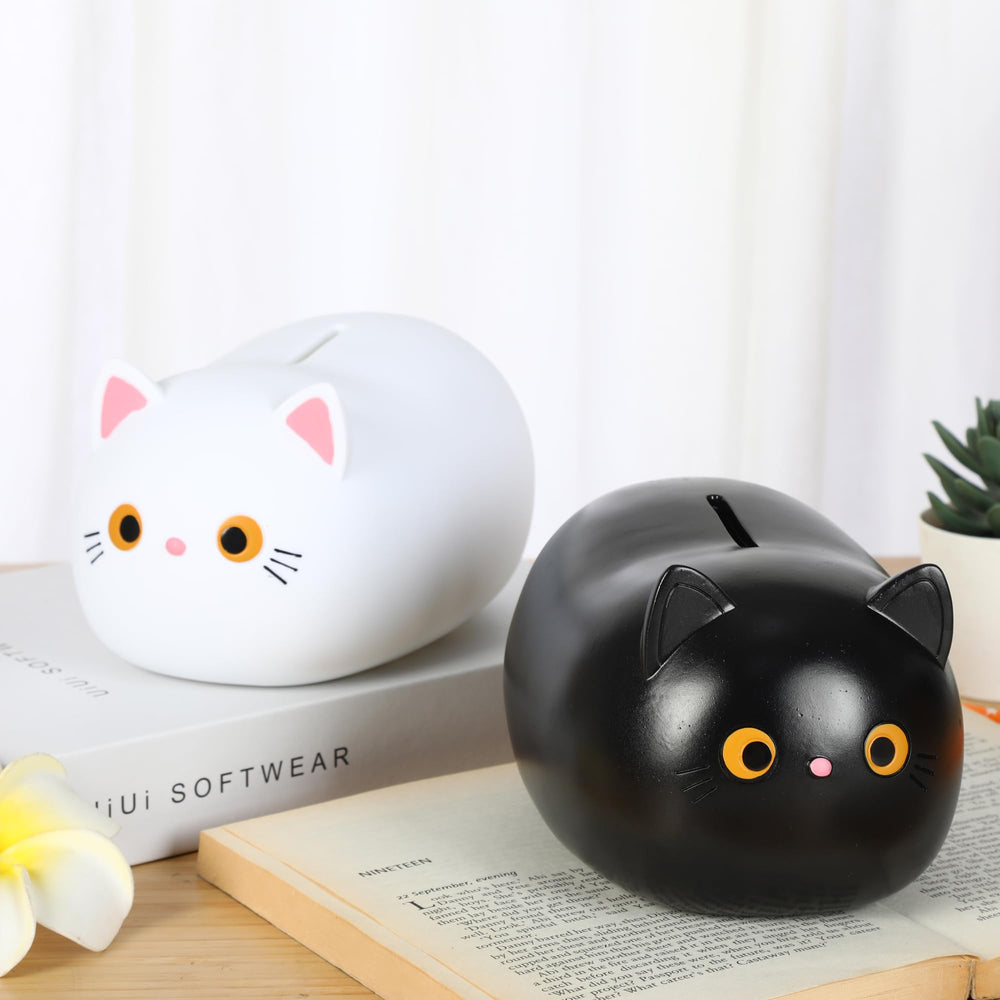 H&W Black Cat Piggy Bank as party decoration and savings companion for celebrations.