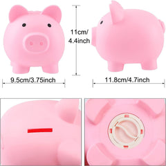 H&W Mini Piggy Bank pink side detail highlights cute room decor