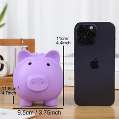 H&W Mini Piggy Bank durable PVC material withstands everyday use