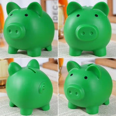 H&W Mini Piggy Bank compact size fits on a shelf or desk.