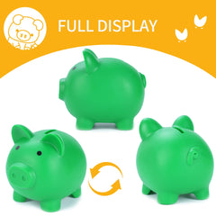 H&W Mini Piggy Bank uses unbreakable PVC material for safe, durable use.