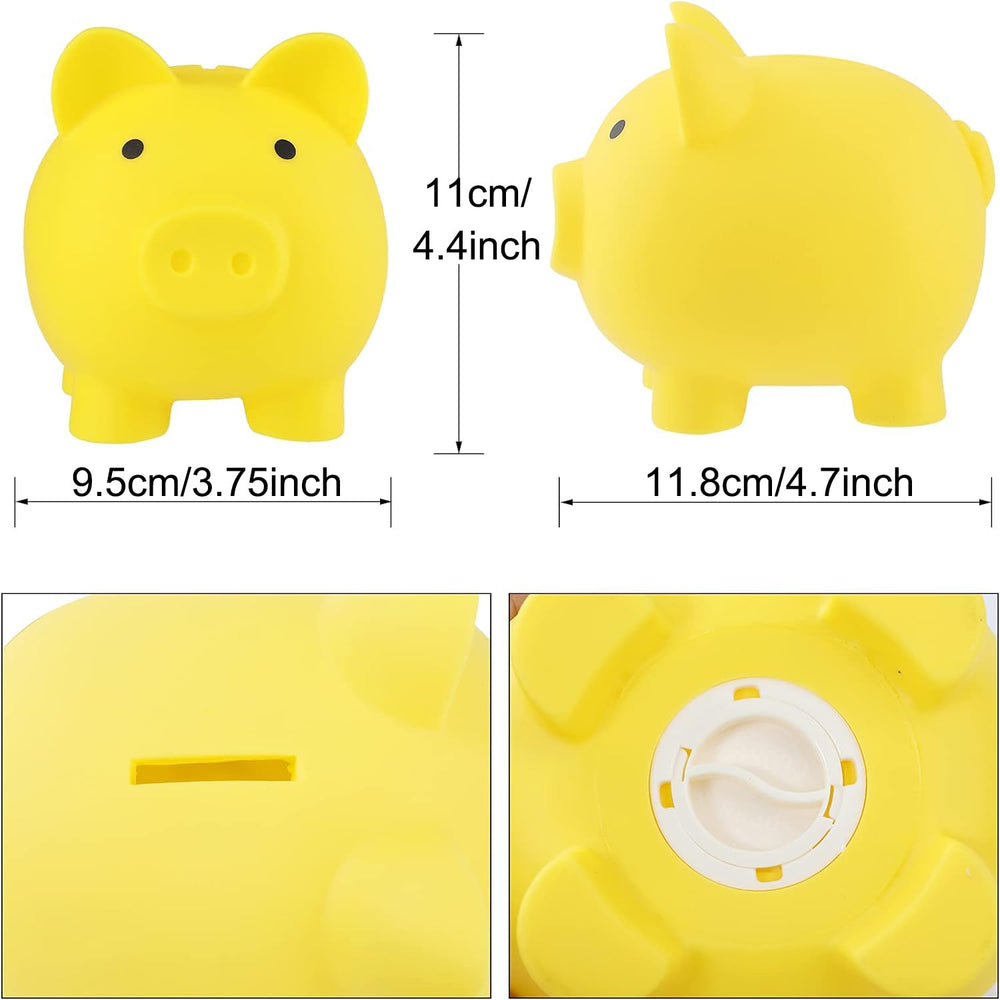 H&amp;W Mini Piggy Bank yellow room decor setup adds playful charm