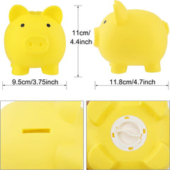 H&amp;W Mini Piggy Bank yellow room decor setup adds playful charm