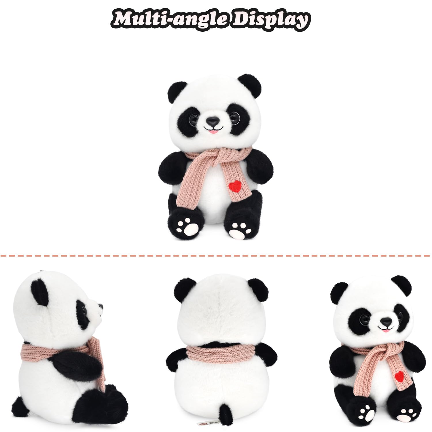 HWD Panda plush with soft-plush-fabric invites gentle hugs and durability