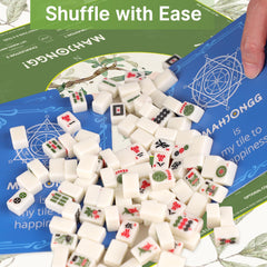 HWZ Mahjong Mat ready for American Mahjong and other card games on a clean surface.