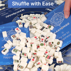 HWZ mat’s smooth surface supports easy tile movement during play.