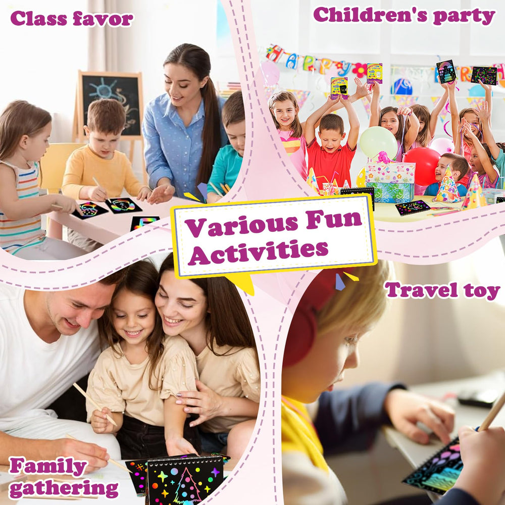 HXDOGSP family crafts spark bonding through creative scratch art.