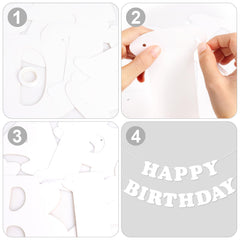 Hxezoc banner hung on wall enhances kid-friendly birthday setup.