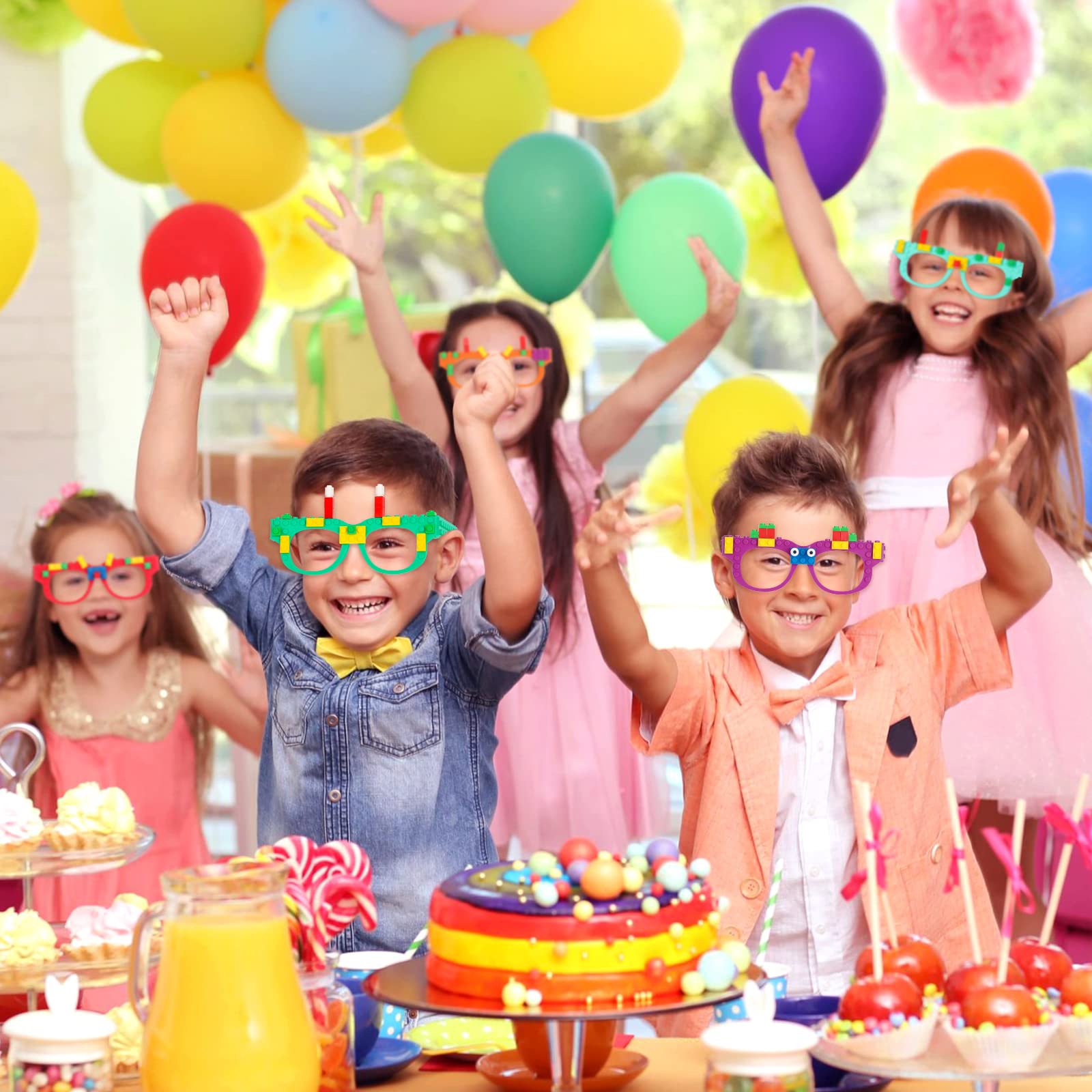 Hxezoc building bricks glasses birthday-game supplies inspire group collaboration
