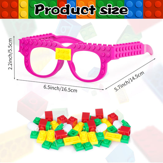 Hxezoc bricks pack with glasses bricks for endless DIY construction sessions.