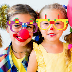 Hxezoc building bricks glasses creative-design fuels imagination during playtime
