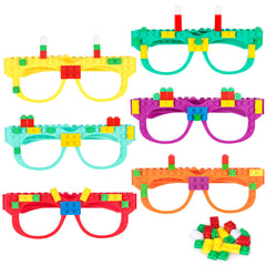 Hxezoc building bricks glasses frames multicolor for creative play and party photos