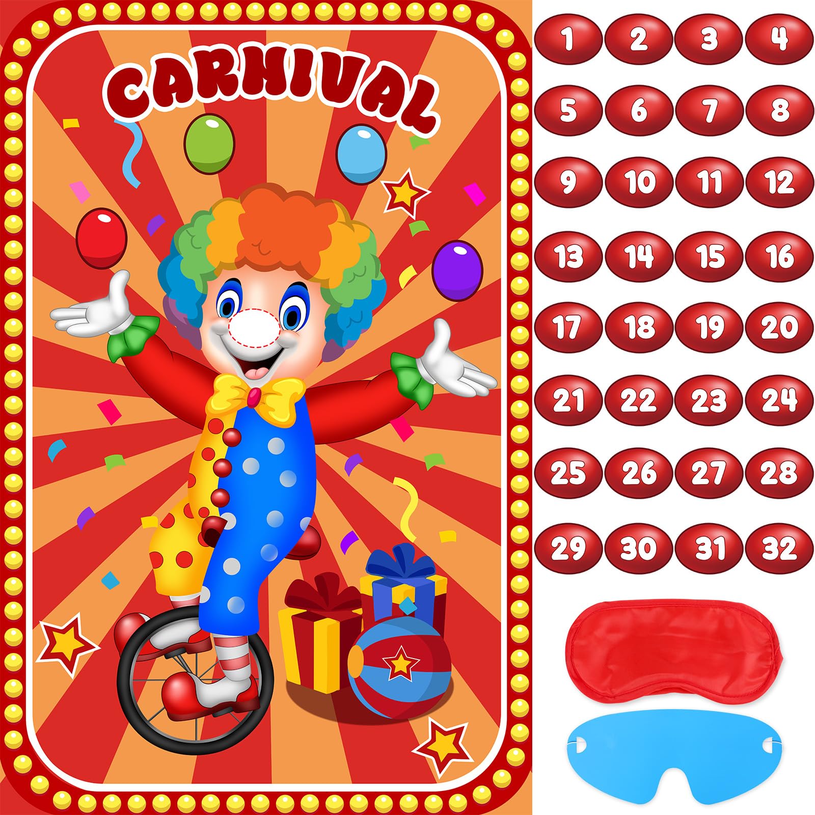 Hxezoc Circus Poster 29x19 inch bright display for party backdrop.
