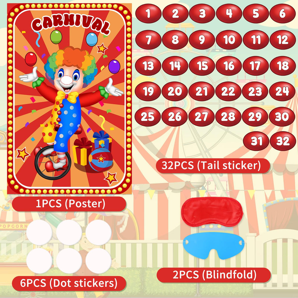 Hxezoc clown poster wall display to create carnival vibe at events.