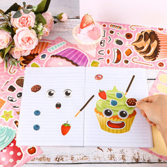 Hxezoc cupcake stickers style 04 features durable high-quality paper for lasting use.