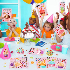 Hxezoc cupcake stickers style 06 easy-to-customize fruit and snack pairings for imagination.