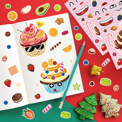 Hxezoc cupcake stickers style 08 perfect for DIY craft stations and gifting.