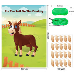 Hxezoc donkey tail stickers for easy, mess-free tails.