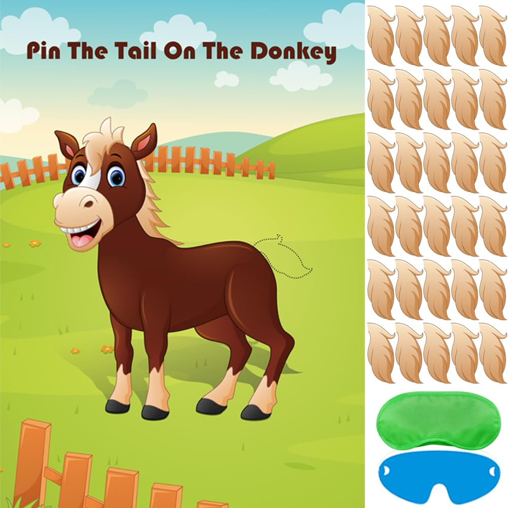 Hxezoc donkey themed decor enhances birthday celebrations.