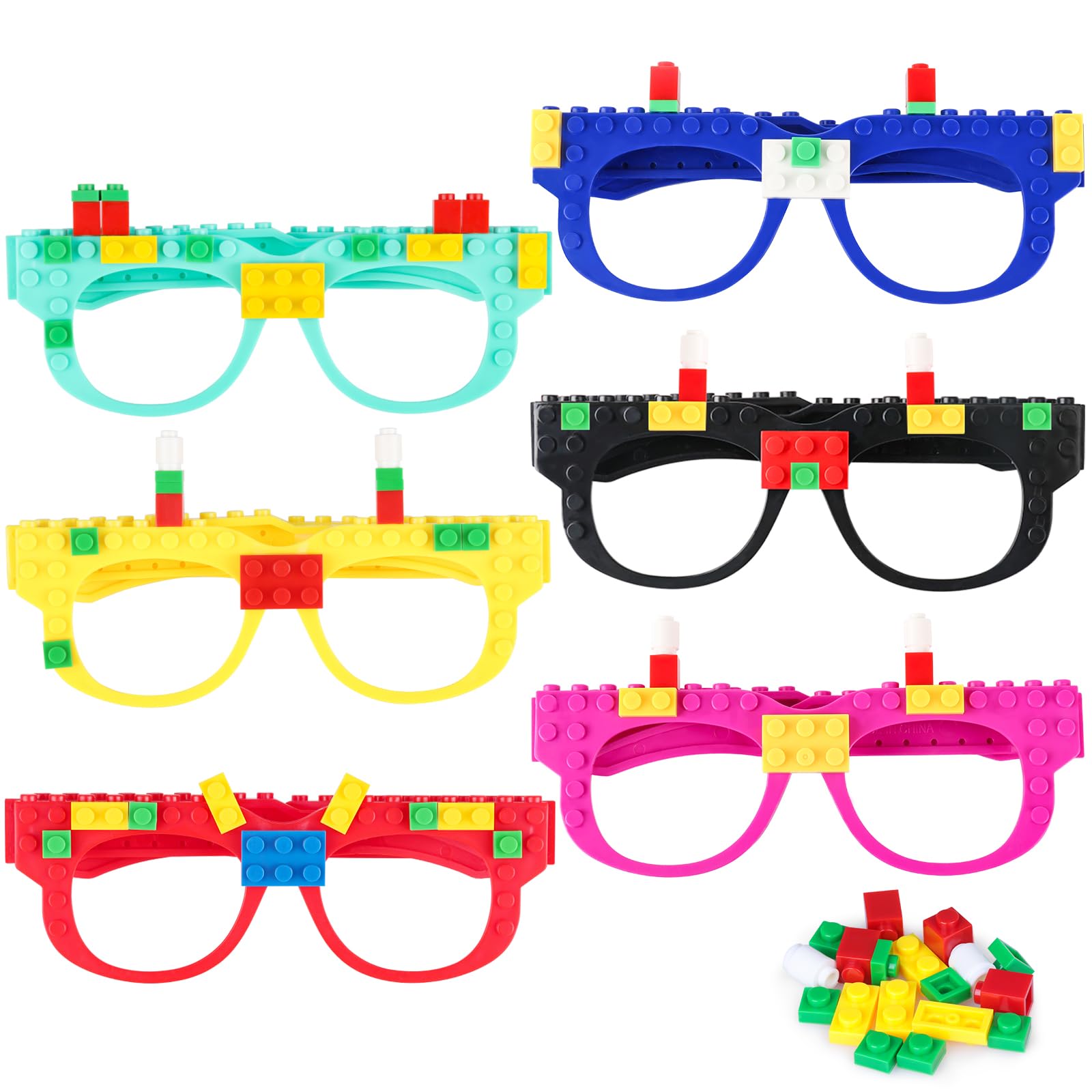 Hxezoc multicolor glasses frames for imaginative play and party styling.