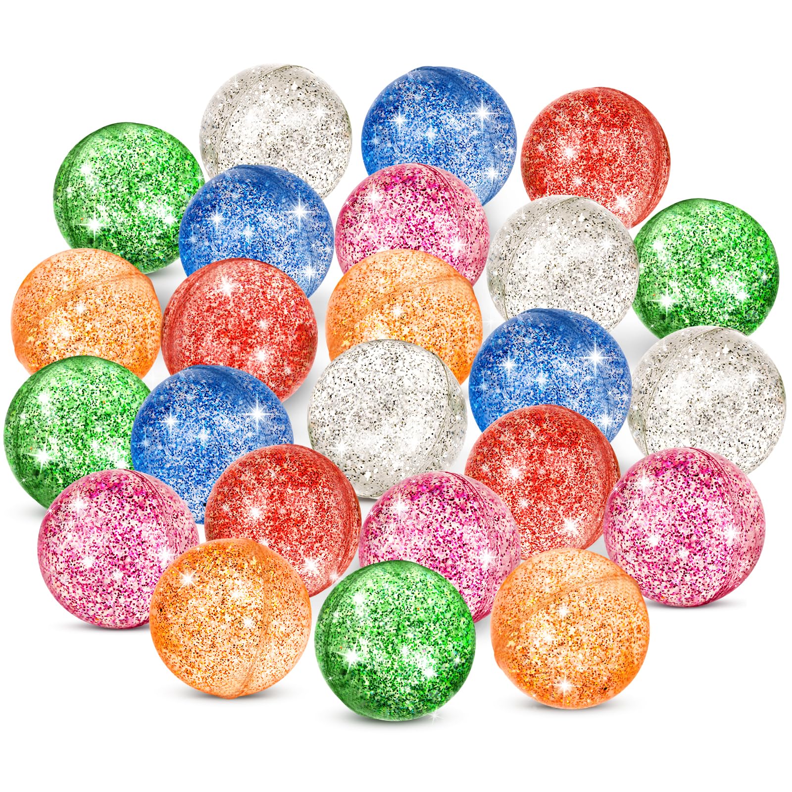 Hxezoc glitter bouncy ball gold close-up, ideal party favor for kids.