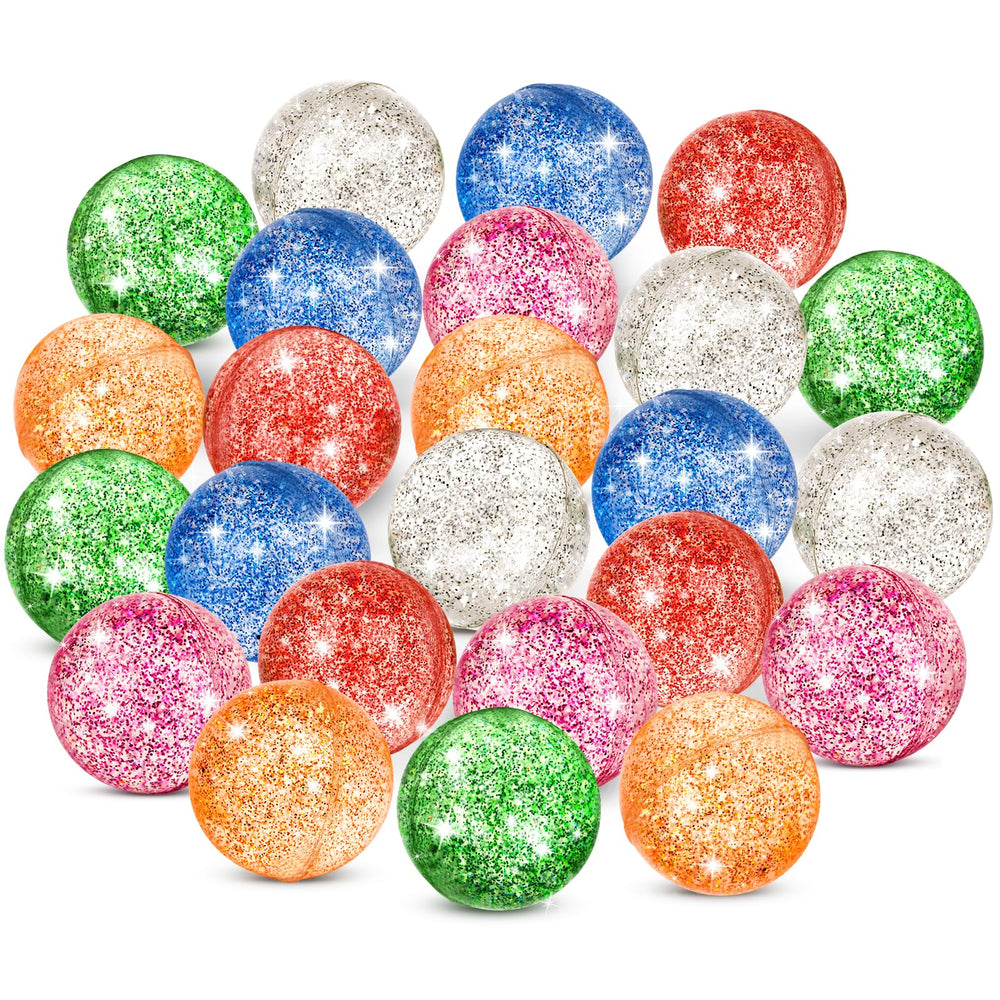 Hxezoc glitter bouncy ball gold close-up, ideal party favor for kids.
