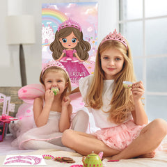 Hxezoc kids pin the crown activity for lively party fun.