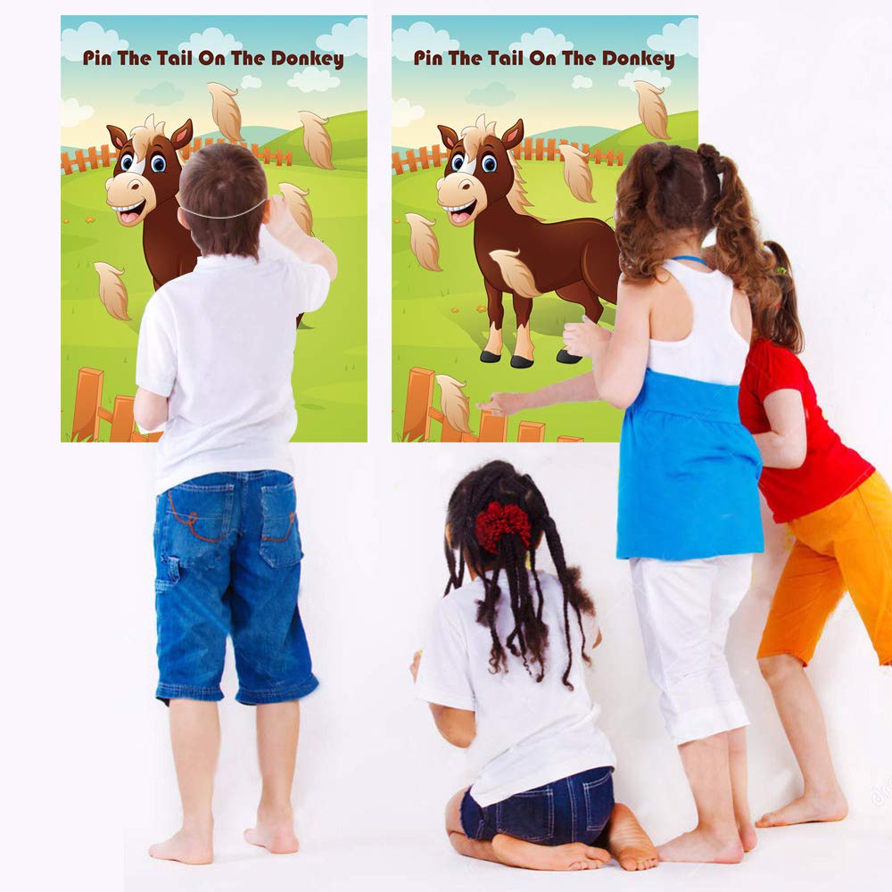 Hxezoc large donkey poster in bright colors for decor.