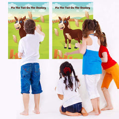 Hxezoc large donkey poster in bright colors for decor.