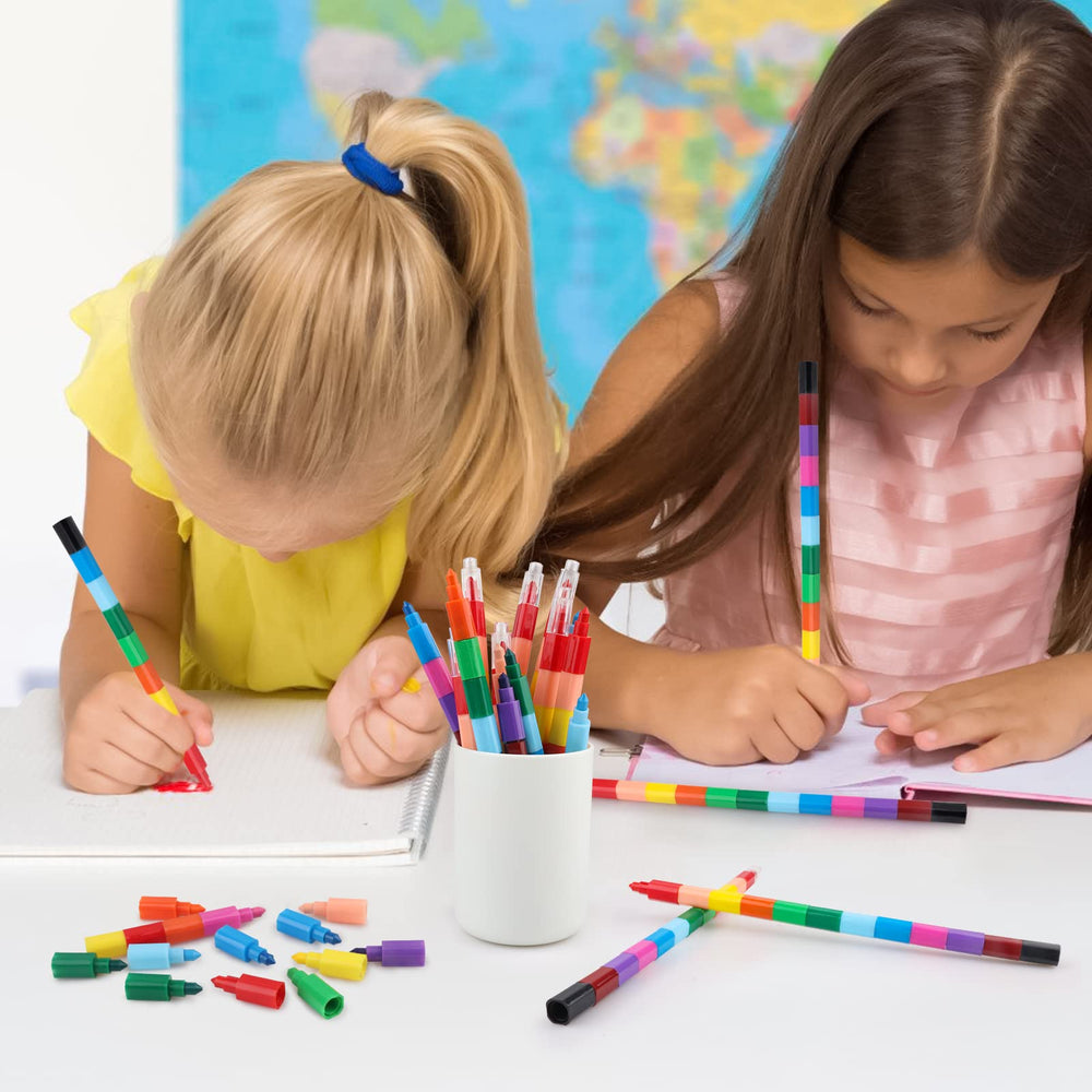 Hxezoc stacking crayons durable lightweight build for everyday arts and crafts.