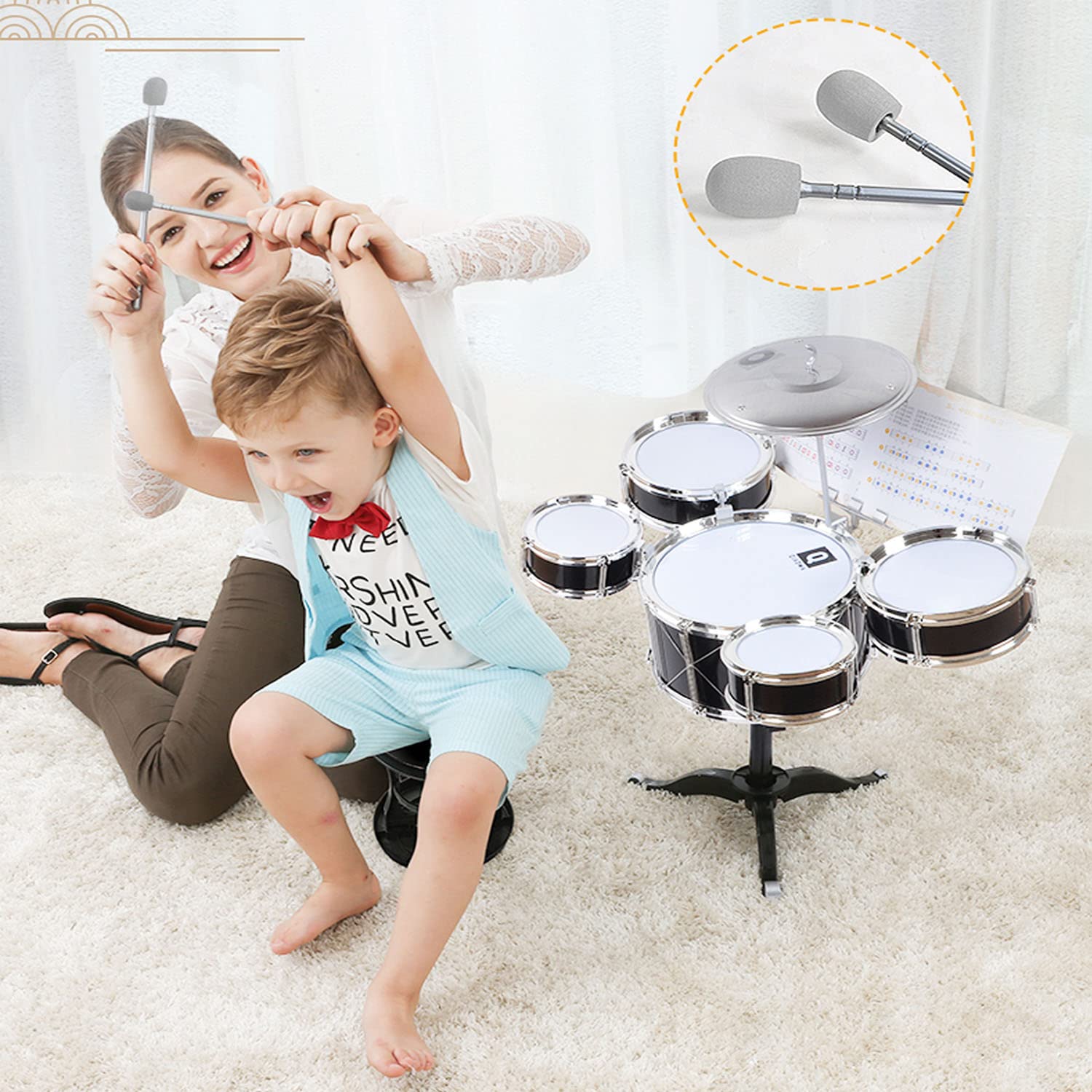 HXIA drum sticks deliver responsive tapping for early coordination